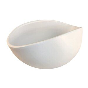 Ceramic White Oval Bowl By Kents Bromeliad Nursery 6"x8"x4" Decorative Vase